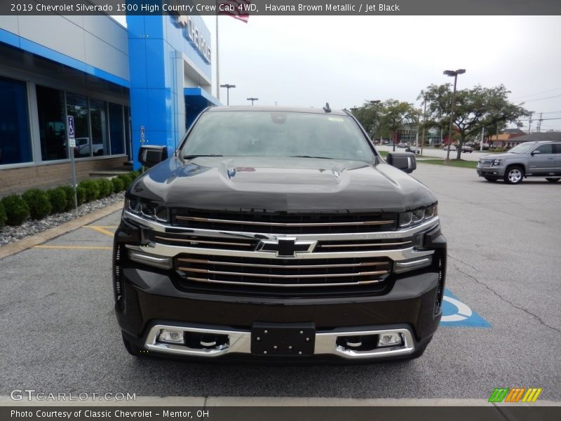 Havana Brown Metallic / Jet Black 2019 Chevrolet Silverado 1500 High Country Crew Cab 4WD