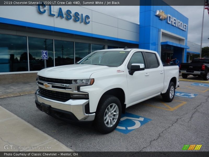 Summit White / Jet Black 2019 Chevrolet Silverado 1500 LT Crew Cab 4WD