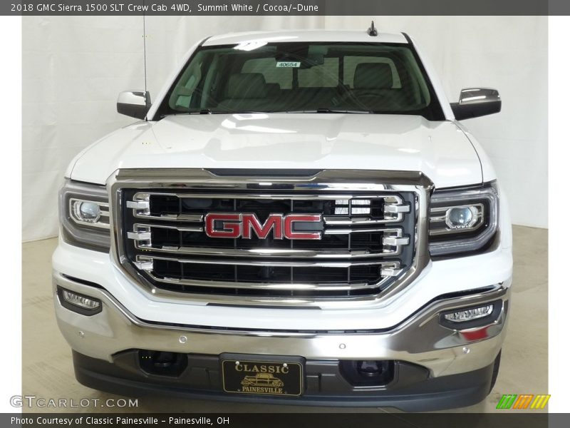 Summit White / Cocoa/­Dune 2018 GMC Sierra 1500 SLT Crew Cab 4WD