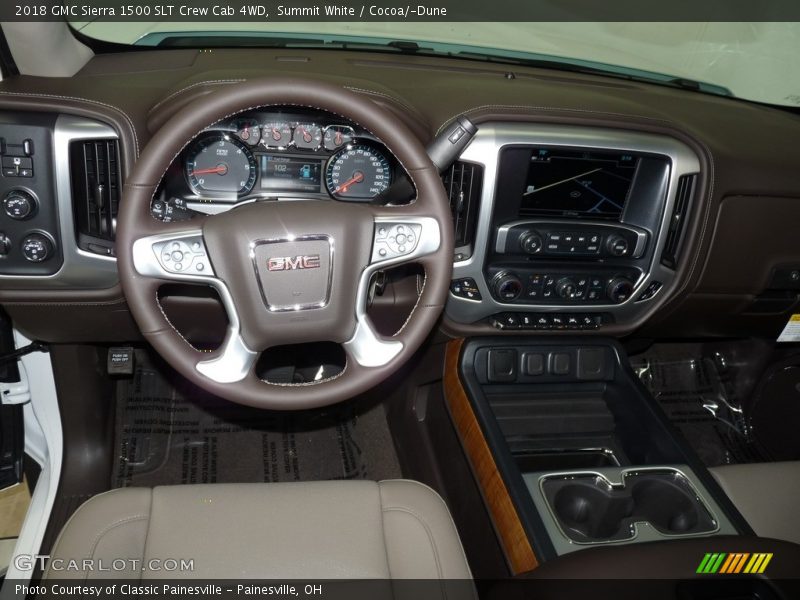 Summit White / Cocoa/­Dune 2018 GMC Sierra 1500 SLT Crew Cab 4WD