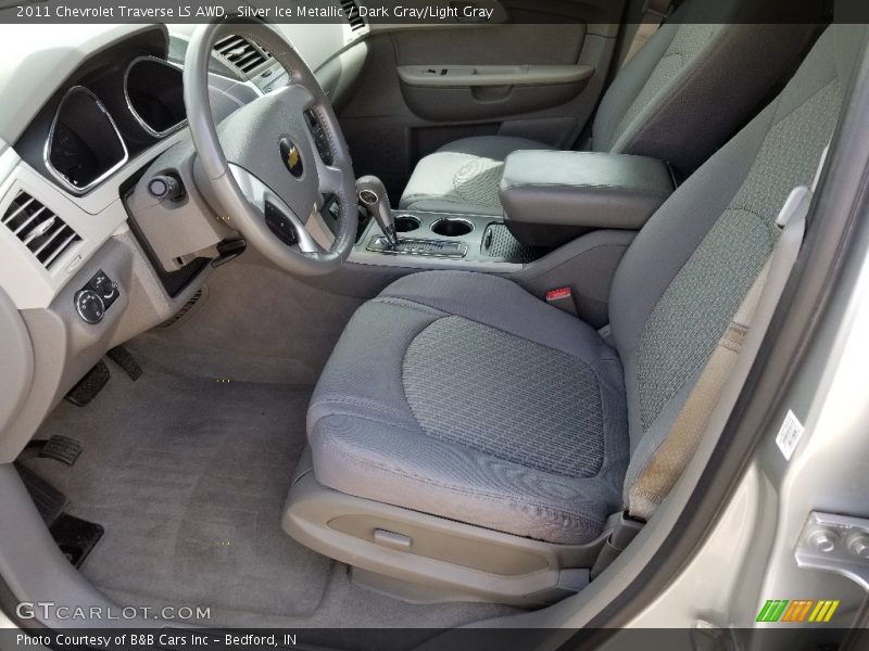 Silver Ice Metallic / Dark Gray/Light Gray 2011 Chevrolet Traverse LS AWD