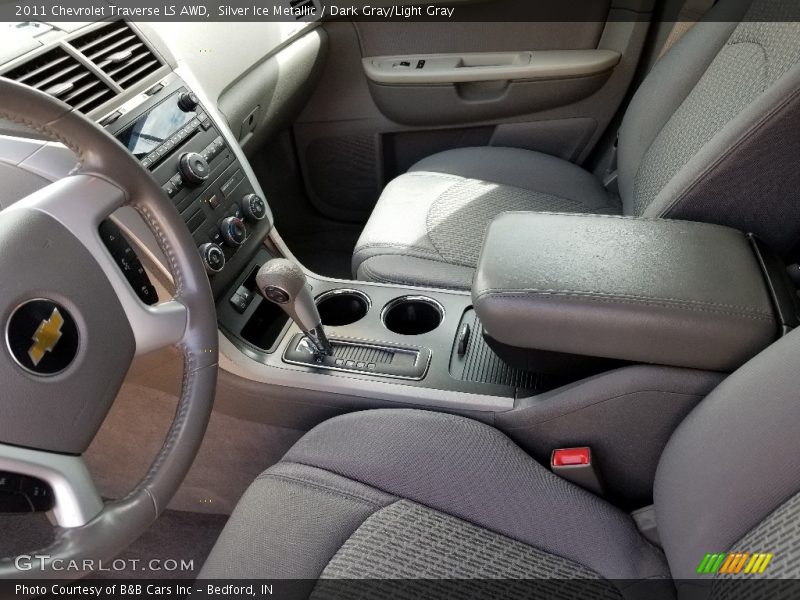 Silver Ice Metallic / Dark Gray/Light Gray 2011 Chevrolet Traverse LS AWD