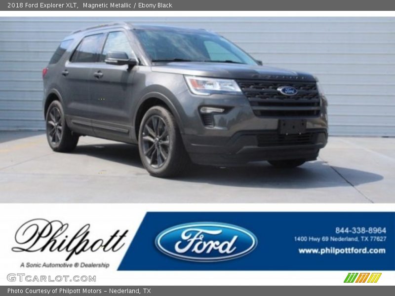 Magnetic Metallic / Ebony Black 2018 Ford Explorer XLT