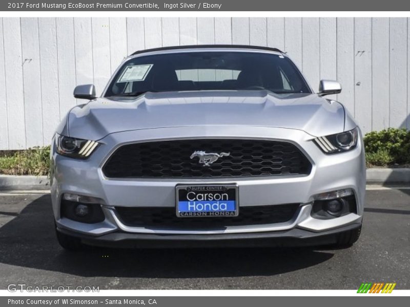 Ingot Silver / Ebony 2017 Ford Mustang EcoBoost Premium Convertible