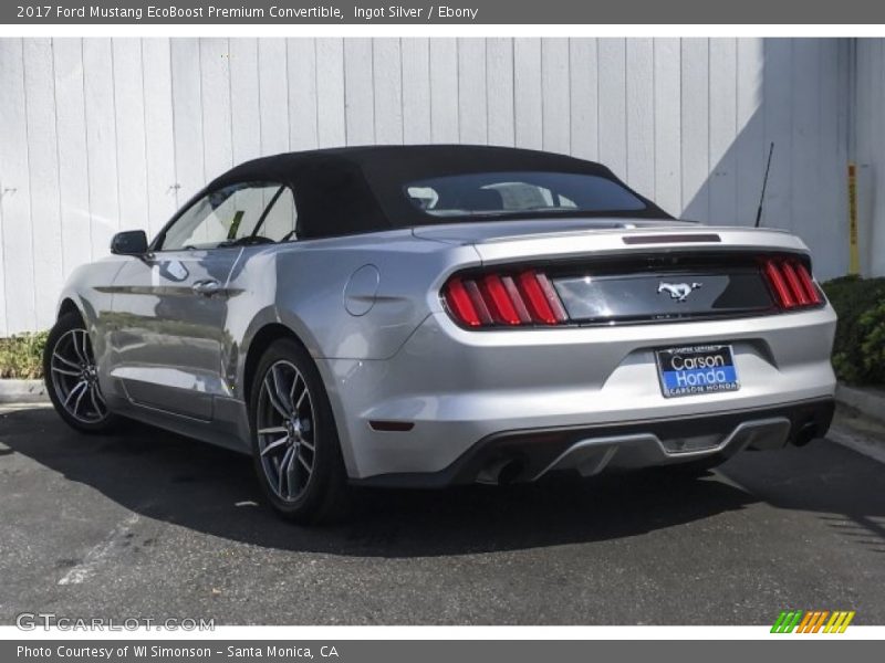 Ingot Silver / Ebony 2017 Ford Mustang EcoBoost Premium Convertible