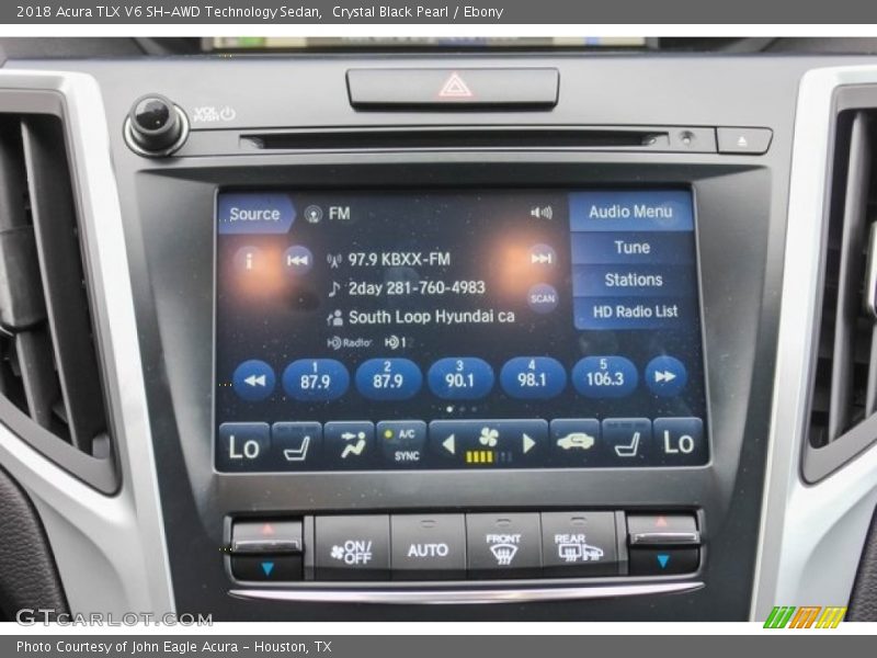 Controls of 2018 TLX V6 SH-AWD Technology Sedan