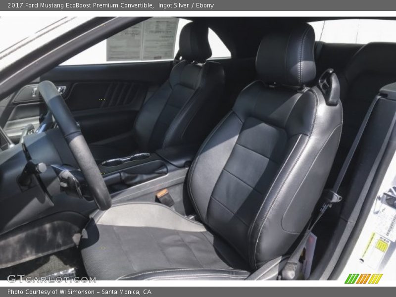 Ingot Silver / Ebony 2017 Ford Mustang EcoBoost Premium Convertible