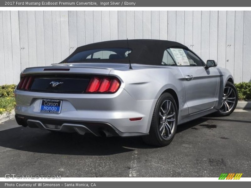Ingot Silver / Ebony 2017 Ford Mustang EcoBoost Premium Convertible
