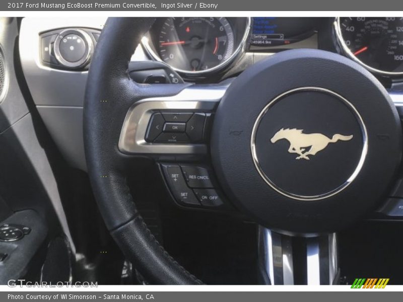Ingot Silver / Ebony 2017 Ford Mustang EcoBoost Premium Convertible