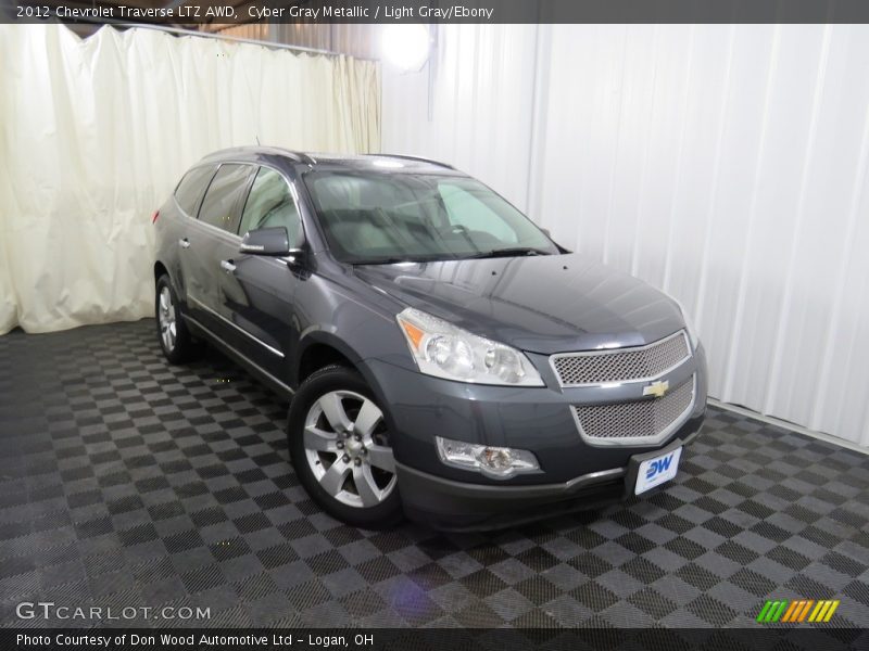 Cyber Gray Metallic / Light Gray/Ebony 2012 Chevrolet Traverse LTZ AWD