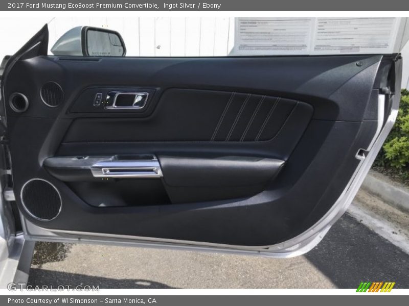Ingot Silver / Ebony 2017 Ford Mustang EcoBoost Premium Convertible
