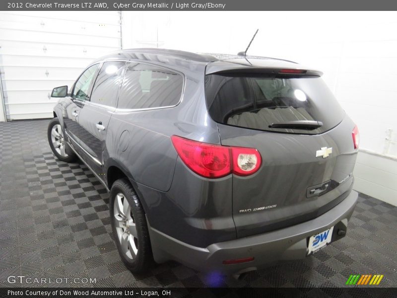 Cyber Gray Metallic / Light Gray/Ebony 2012 Chevrolet Traverse LTZ AWD