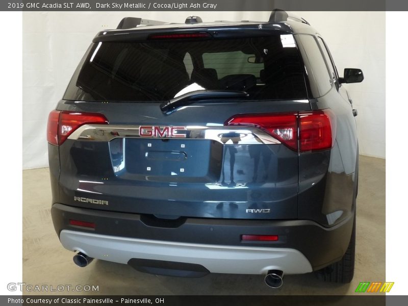 Dark Sky Metallic / Cocoa/Light Ash Gray 2019 GMC Acadia SLT AWD