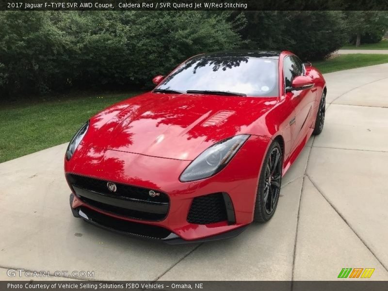 Caldera Red / SVR Quilted Jet W/Red Stitching 2017 Jaguar F-TYPE SVR AWD Coupe