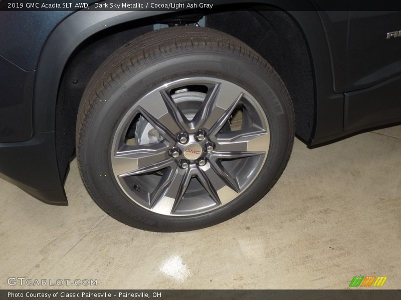 Dark Sky Metallic / Cocoa/Light Ash Gray 2019 GMC Acadia SLT AWD