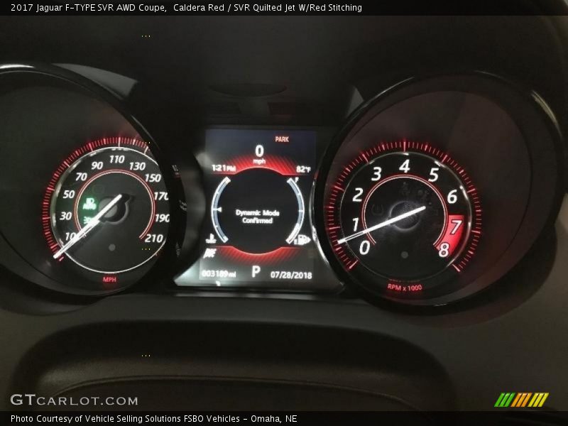  2017 F-TYPE SVR AWD Coupe SVR AWD Coupe Gauges