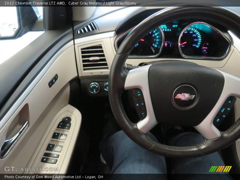 Cyber Gray Metallic / Light Gray/Ebony 2012 Chevrolet Traverse LTZ AWD