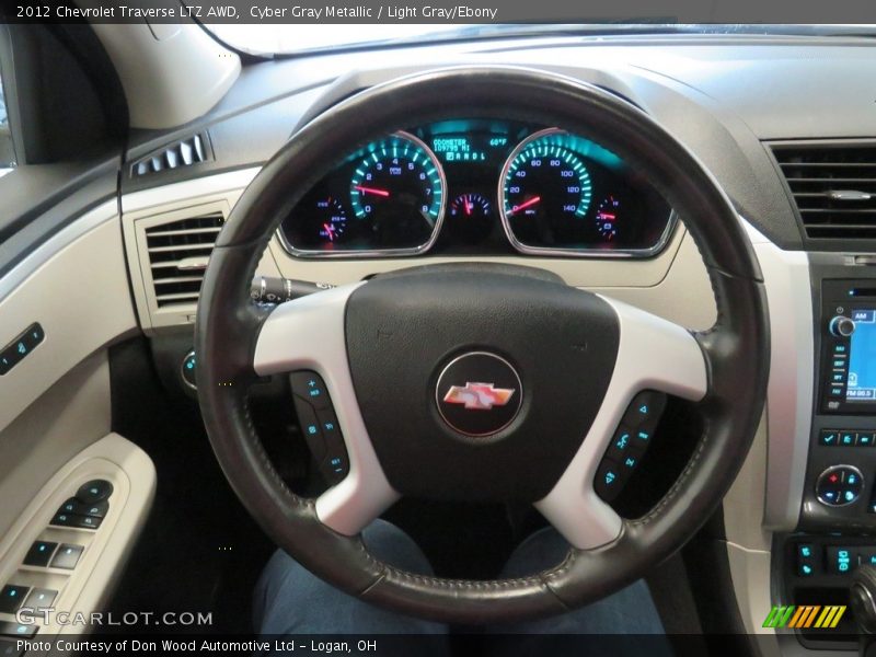 Cyber Gray Metallic / Light Gray/Ebony 2012 Chevrolet Traverse LTZ AWD