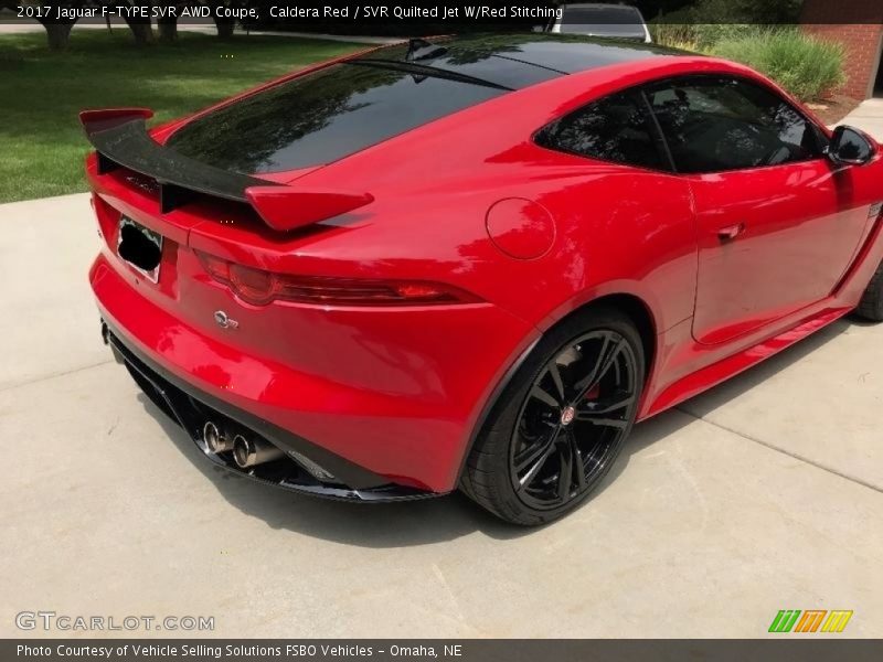 Caldera Red / SVR Quilted Jet W/Red Stitching 2017 Jaguar F-TYPE SVR AWD Coupe