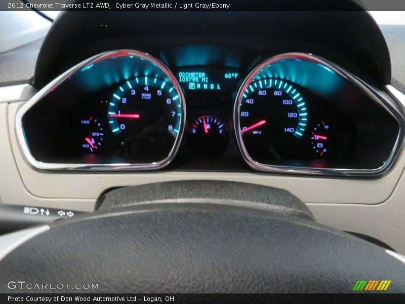 Cyber Gray Metallic / Light Gray/Ebony 2012 Chevrolet Traverse LTZ AWD