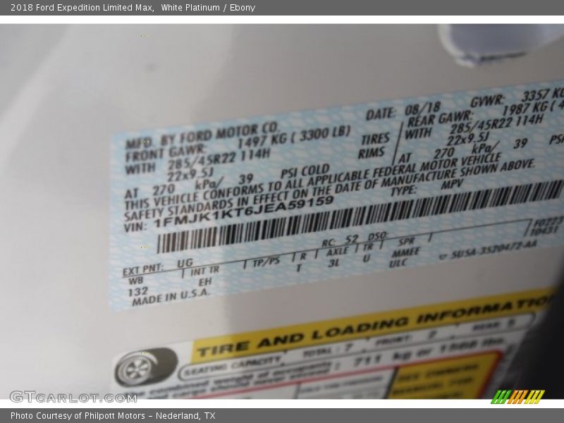 White Platinum / Ebony 2018 Ford Expedition Limited Max