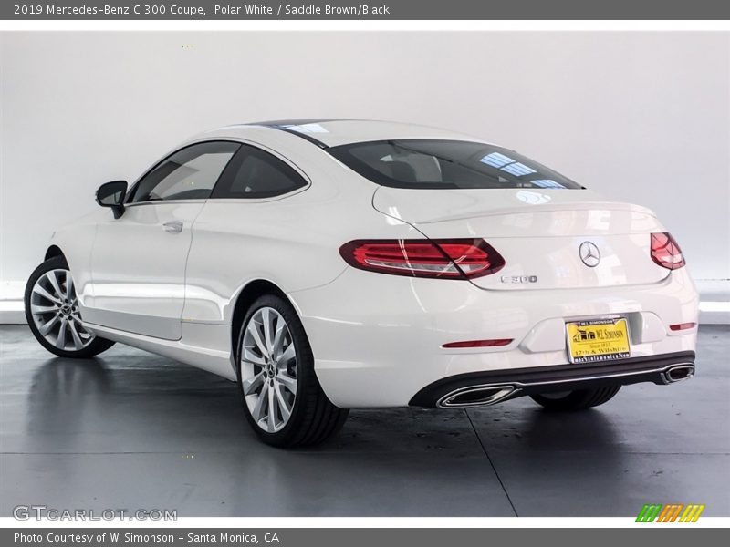 Polar White / Saddle Brown/Black 2019 Mercedes-Benz C 300 Coupe