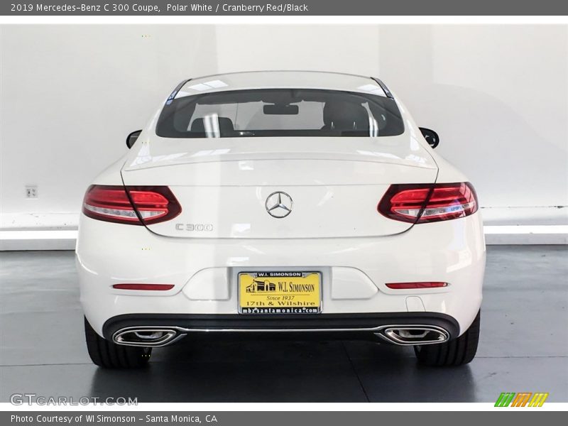 Polar White / Cranberry Red/Black 2019 Mercedes-Benz C 300 Coupe