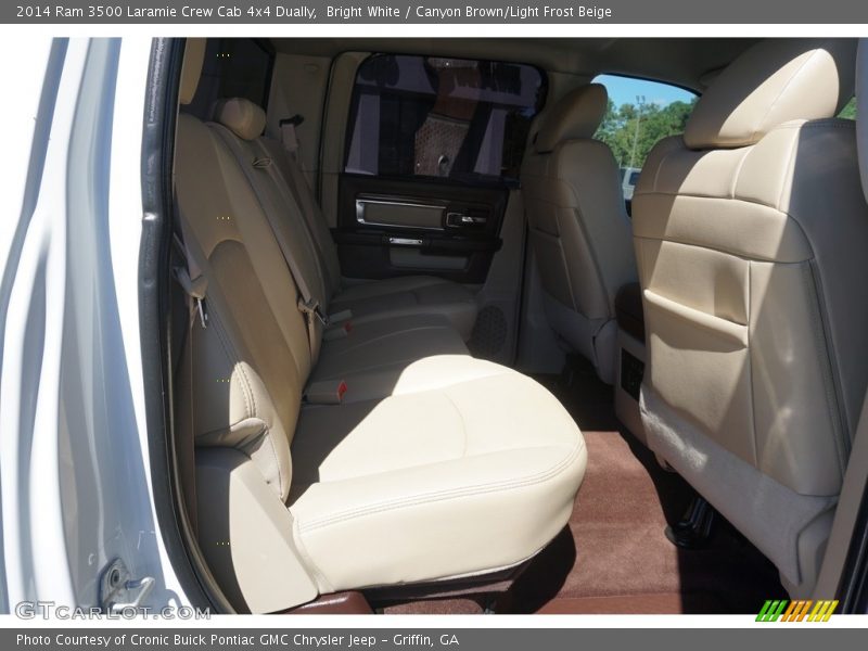 Bright White / Canyon Brown/Light Frost Beige 2014 Ram 3500 Laramie Crew Cab 4x4 Dually