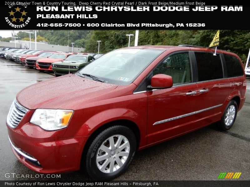 Deep Cherry Red Crystal Pearl / Dark Frost Beige/Medium Frost Beige 2016 Chrysler Town & Country Touring