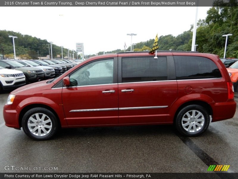 Deep Cherry Red Crystal Pearl / Dark Frost Beige/Medium Frost Beige 2016 Chrysler Town & Country Touring
