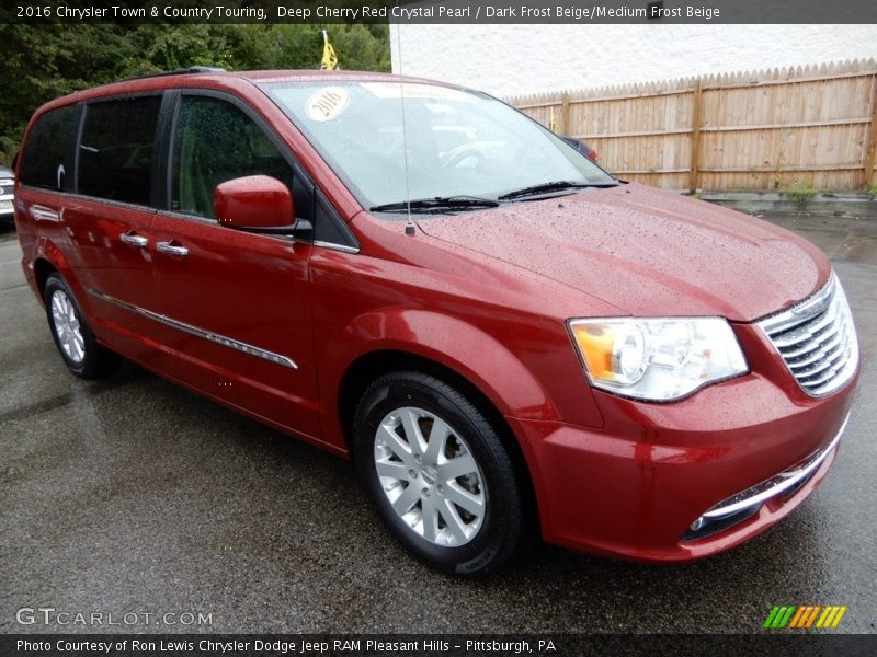 Deep Cherry Red Crystal Pearl / Dark Frost Beige/Medium Frost Beige 2016 Chrysler Town & Country Touring