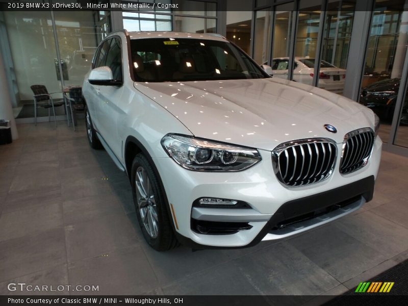 Mineral White Metallic / Cognac 2019 BMW X3 xDrive30i