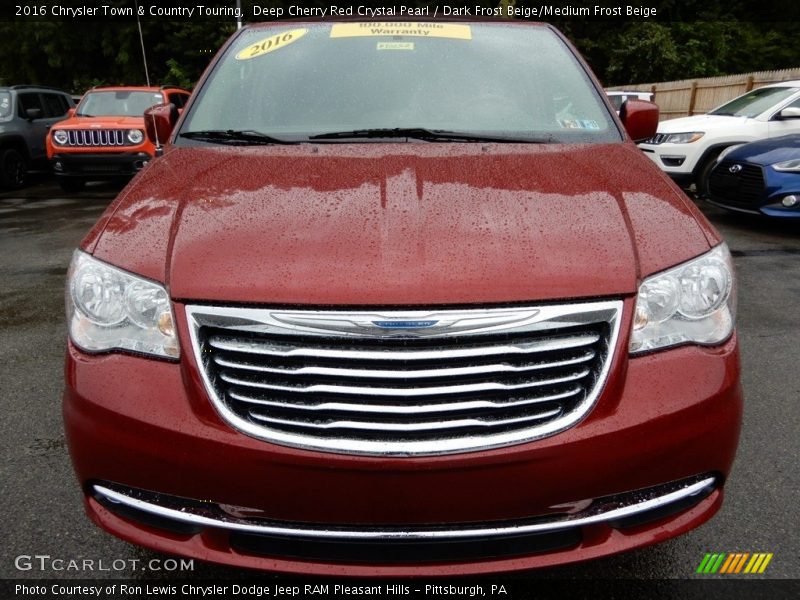 Deep Cherry Red Crystal Pearl / Dark Frost Beige/Medium Frost Beige 2016 Chrysler Town & Country Touring
