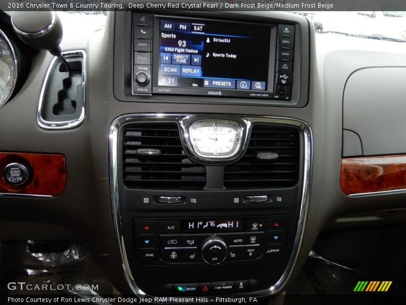 Deep Cherry Red Crystal Pearl / Dark Frost Beige/Medium Frost Beige 2016 Chrysler Town & Country Touring