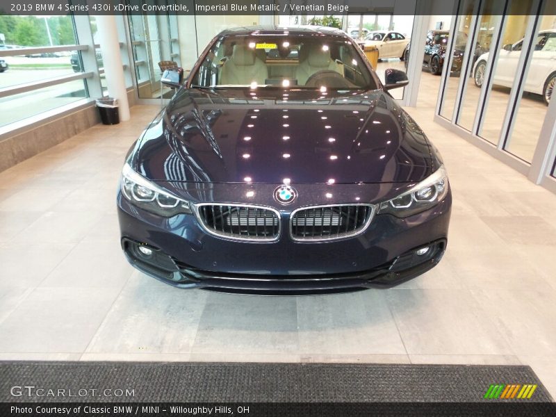 Imperial Blue Metallic / Venetian Beige 2019 BMW 4 Series 430i xDrive Convertible