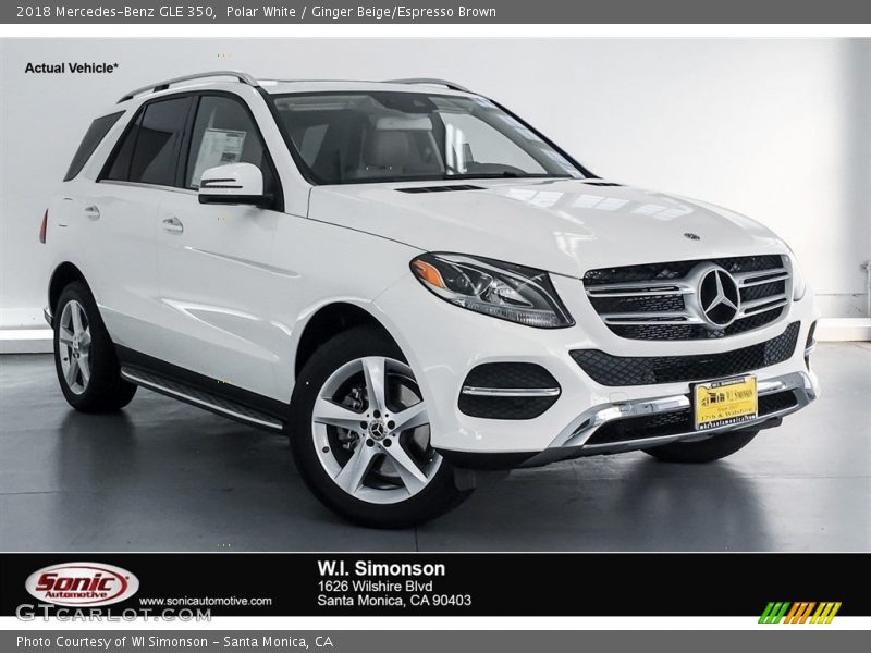Polar White / Ginger Beige/Espresso Brown 2018 Mercedes-Benz GLE 350