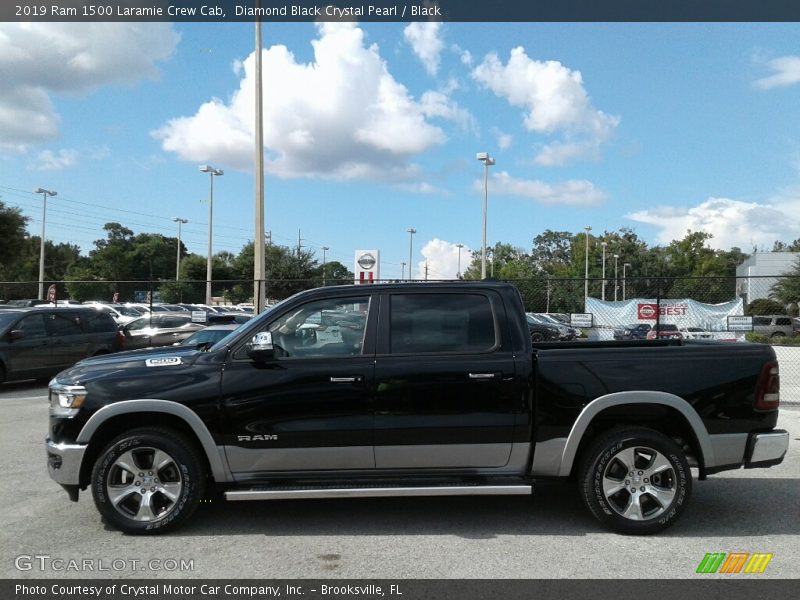 Diamond Black Crystal Pearl / Black 2019 Ram 1500 Laramie Crew Cab