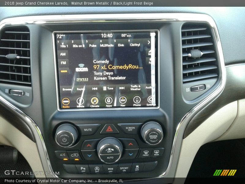 Walnut Brown Metallic / Black/Light Frost Beige 2018 Jeep Grand Cherokee Laredo