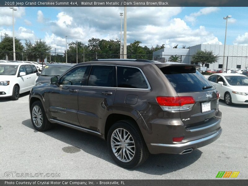 Walnut Brown Metallic / Dark Sienna Brown/Black 2018 Jeep Grand Cherokee Summit 4x4