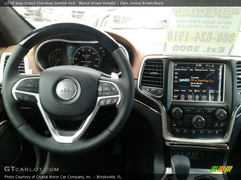 Walnut Brown Metallic / Dark Sienna Brown/Black 2018 Jeep Grand Cherokee Summit 4x4
