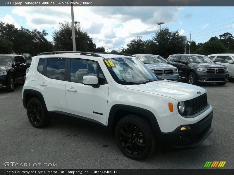 Alpine White / Black 2018 Jeep Renegade Altitude