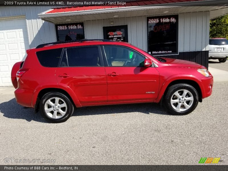 Barcelona Red Metallic / Sand Beige 2009 Toyota RAV4 Limited V6 4WD