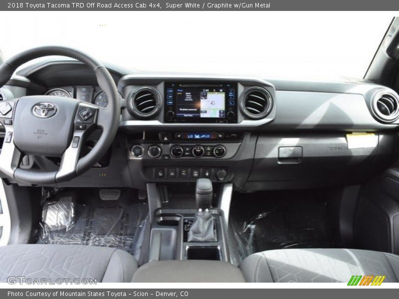 Super White / Graphite w/Gun Metal 2018 Toyota Tacoma TRD Off Road Access Cab 4x4