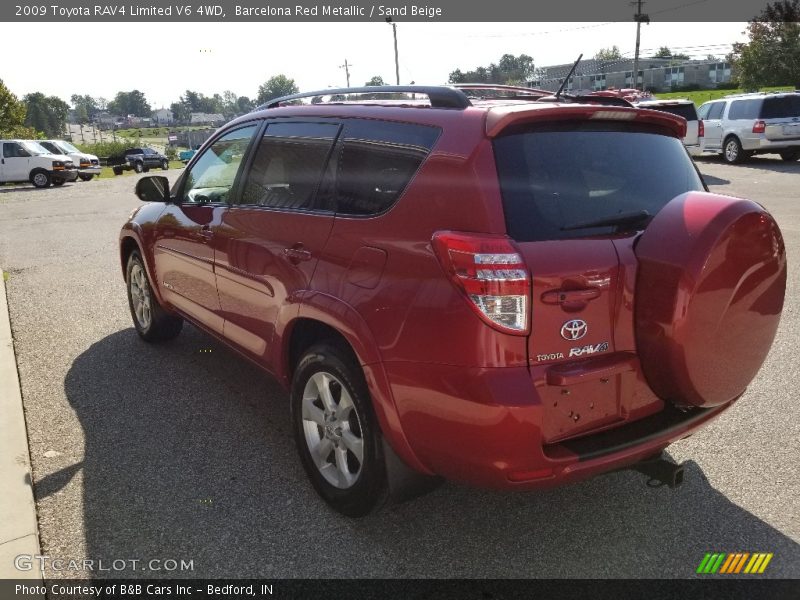 Barcelona Red Metallic / Sand Beige 2009 Toyota RAV4 Limited V6 4WD