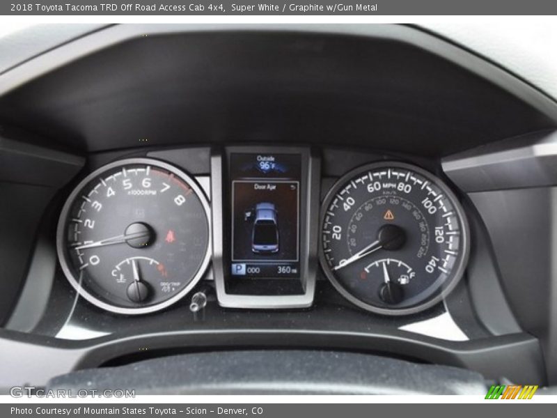 Super White / Graphite w/Gun Metal 2018 Toyota Tacoma TRD Off Road Access Cab 4x4