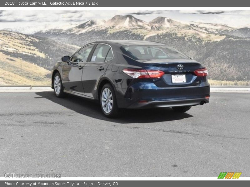 Galactic Aqua Mica / Black 2018 Toyota Camry LE
