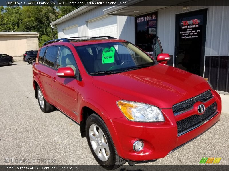 Barcelona Red Metallic / Sand Beige 2009 Toyota RAV4 Limited V6 4WD