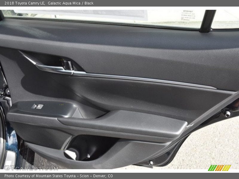 Galactic Aqua Mica / Black 2018 Toyota Camry LE