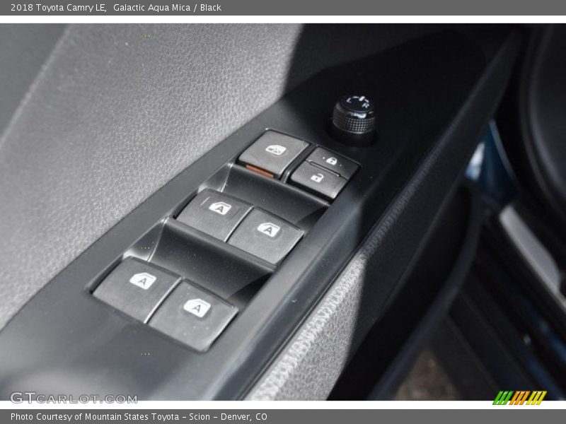 Galactic Aqua Mica / Black 2018 Toyota Camry LE