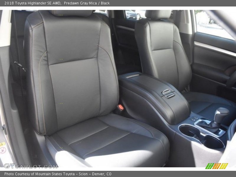 Predawn Gray Mica / Black 2018 Toyota Highlander SE AWD